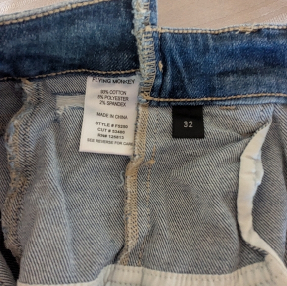 Flying Monkey Black Label Women's Blue  Flared Jeans Size 32 - Picture 9 of 15